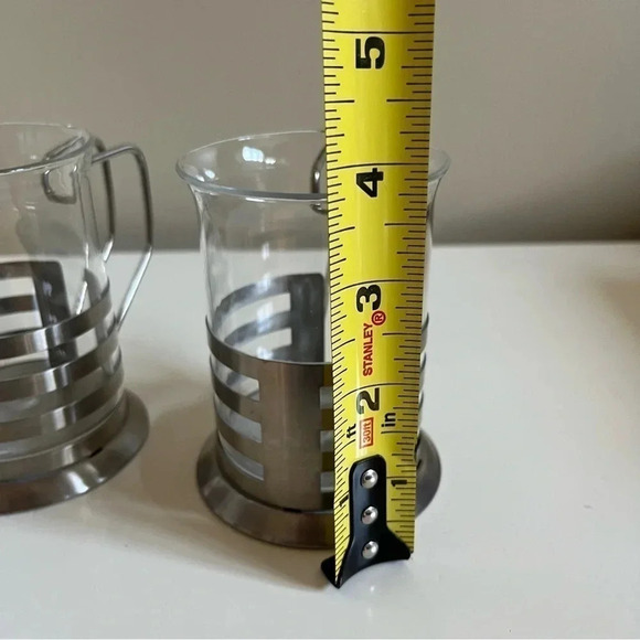 PRIMUS Coffee Glass Stainless Steel Mug Cup Set Of 2 Replacement Handle 3.75 in - Picture 6 of 7